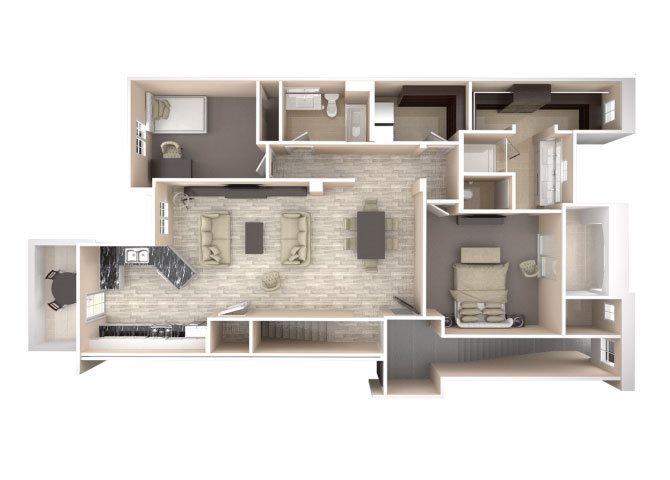 Marquesa 2 bedroom 2 bathroom At Bella Victoria Apartments In Mesa, AZ